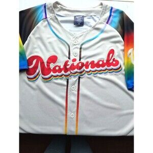Washington Nationals Jersey Pride Night 2025 Nats Night Out MLB Baseball Small